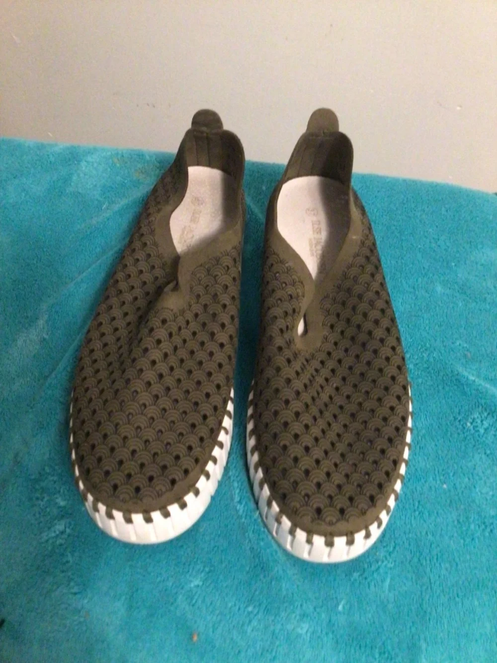 ILSE JACOBSEN slip on leather perforated upper platform platform # ca shoe SZ 37